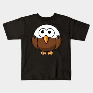Cute Observant Owl/Bald Eagle Bird Animal Kids T-Shirt
